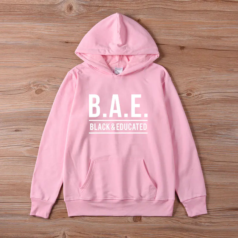 BAE Black Educated Hoodie for Women Streetwear