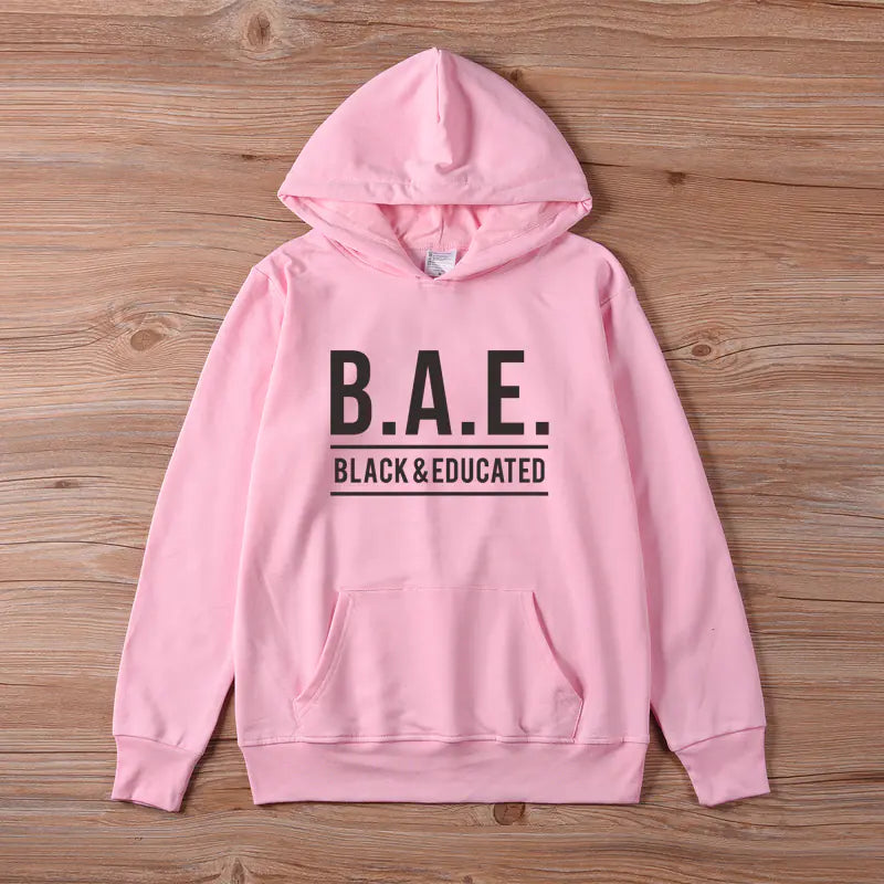 BAE Black Educated Hoodie for Women Streetwear