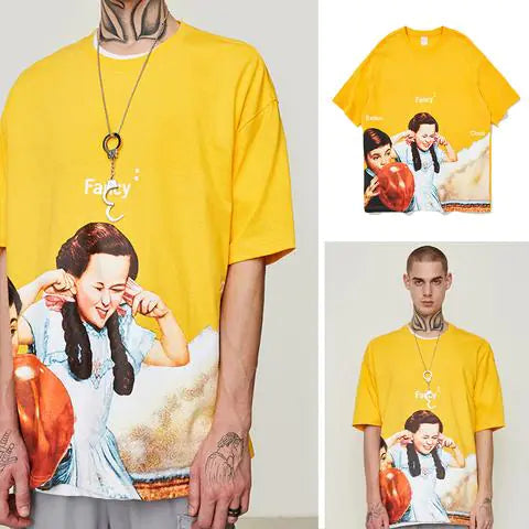 2019 Summer Oversized Cartoon Streetwear T-Shirt