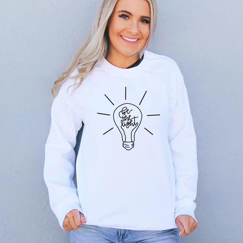 Be The Light Graphic Women's Streetwear Hoodie