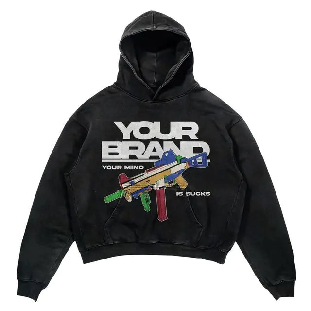 Halloween Printed Hoodie - Harajuku Streetwear Y2K Style